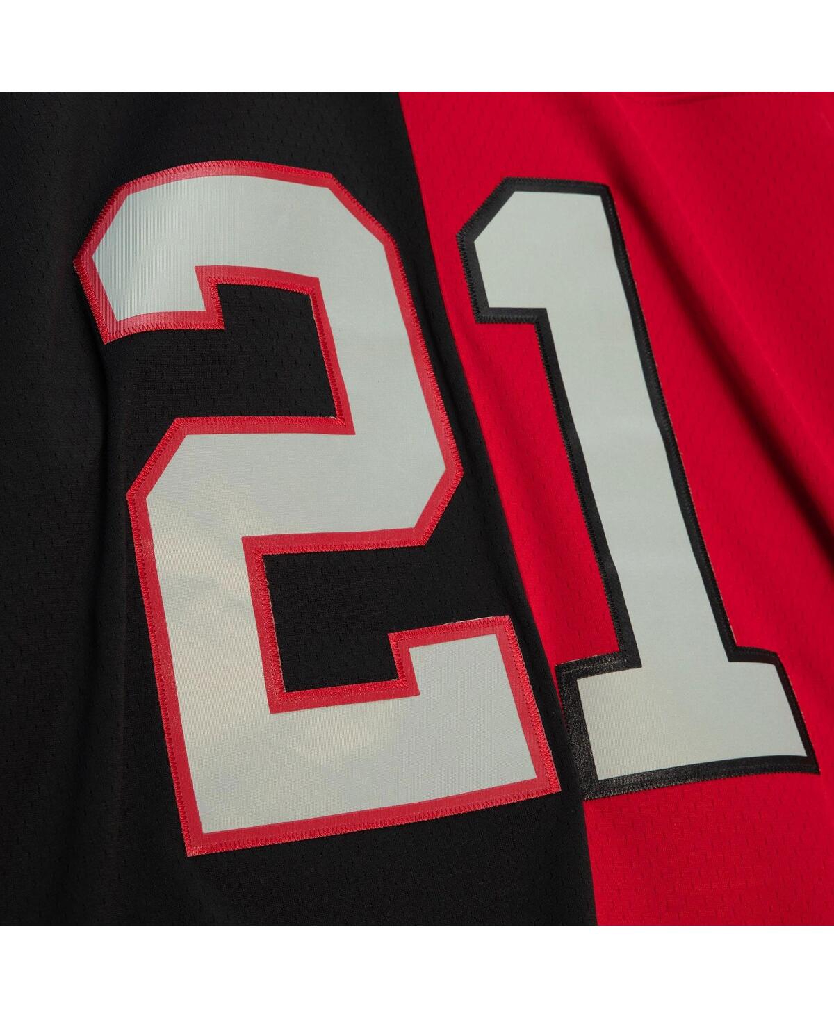 Men's Mitchell & Ness Deion Sanders Red Atlanta Falcons Big and Tall Split Legacy Retired Player Replica Jersey - Red