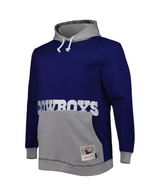 Men's Navy, Silver Dallas Cowboys Big and Tall Big Face Pullover Hoodie