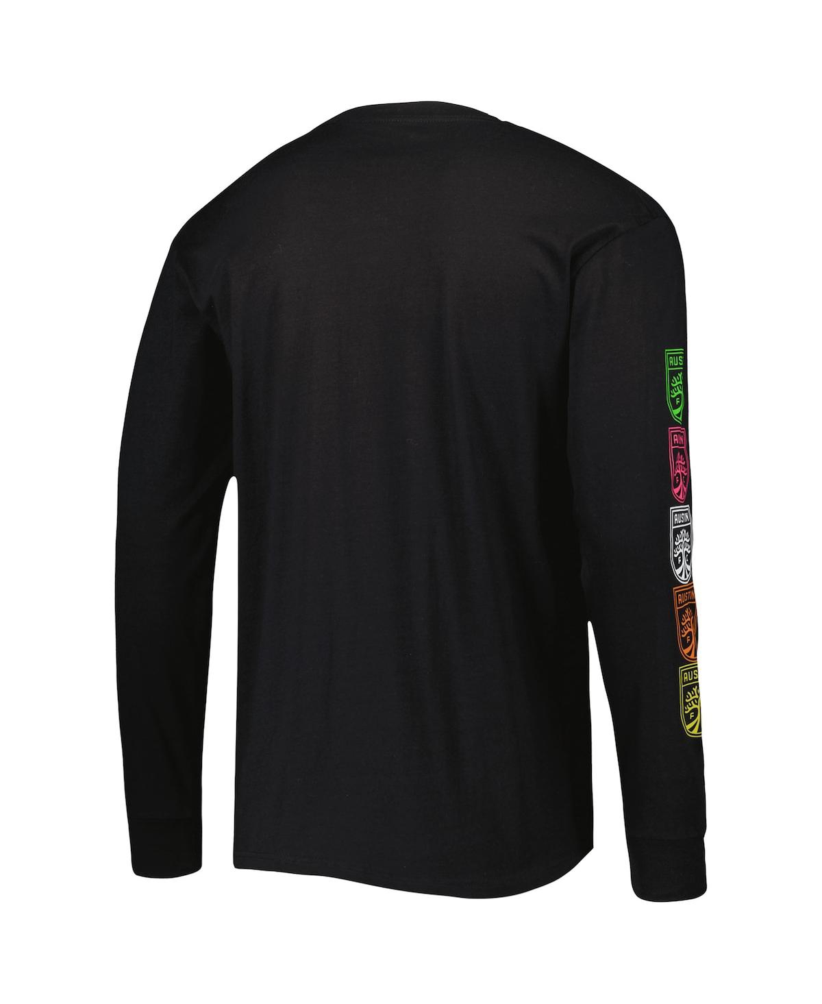 Mitchell & Ness Men's  Black Austin Fc Papel Picado Long Sleeve T-shirt In Black