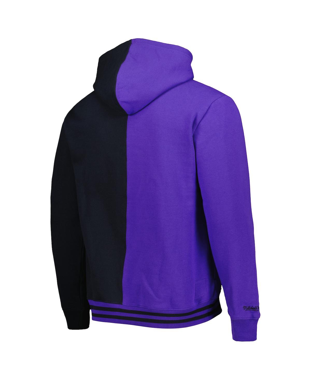 Mitchell & Ness Men's  Purple, Black Phoenix Suns Big And Tall Hardwood Classics Split Pullover Hoodi In Purple,black