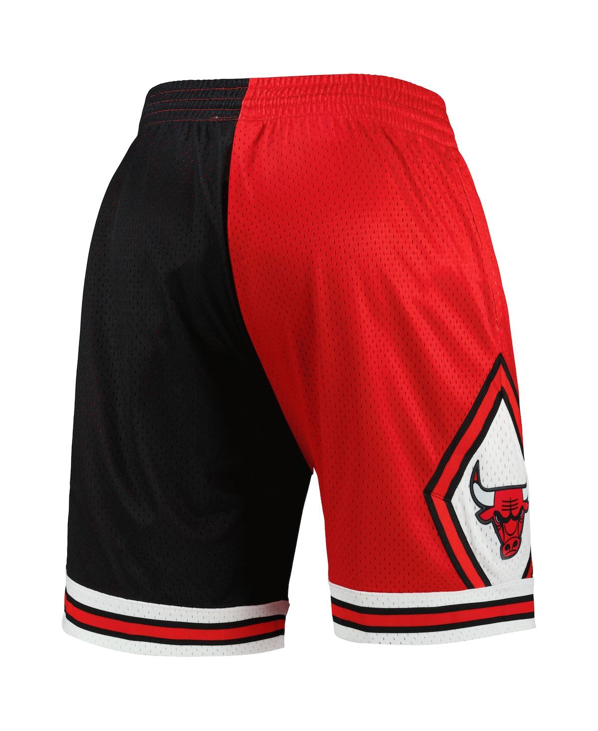 Men's Mitchell & Ness Red Chicago Bulls Hardwood Classics 1997 Split Swingman Shorts - Red