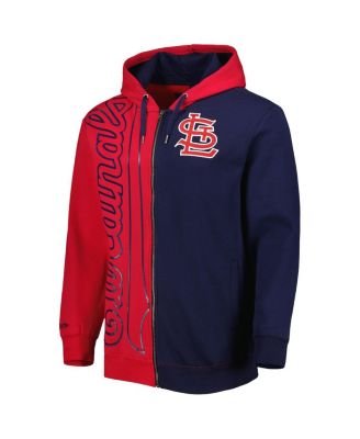 Men's Red, Navy St. Louis Cardinals Fleece Full-Zip Hoodie