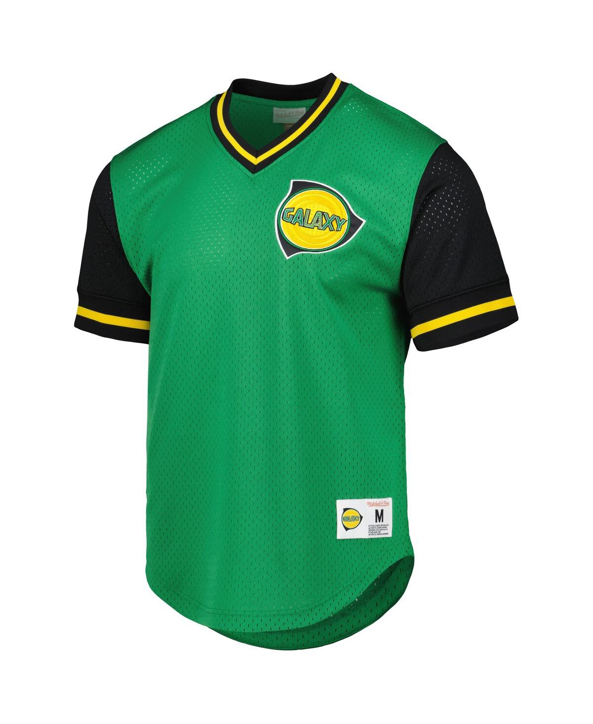 Men's Mitchell & NessLa Galaxy Mesh V-Neck T-shirt - Green