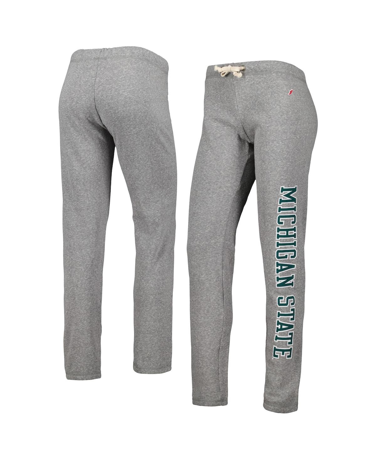 Shop League Collegiate Wear Women's  Heather Gray Michigan State Spartans Victory Springs Tri-blend Jogger