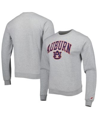 Men's Heather Gray Auburn Tigers 1965 Arch Essential Fleece Pullover Sweatshirt