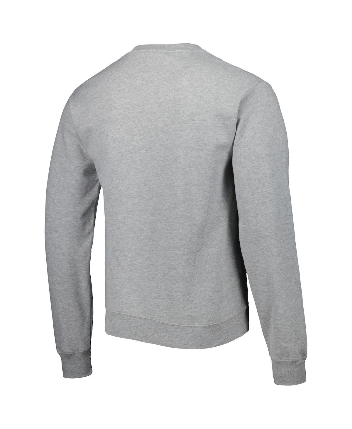 LEAGUE COLLEGIATE WEAR MEN'S LEAGUE COLLEGIATE WEAR GRAY MIAMI HURRICANES 1965 ARCH ESSENTIAL FLEECE PULLOVER SWEATSHIRT 