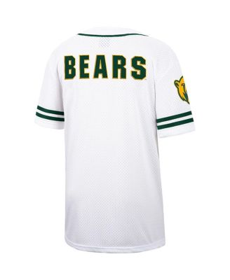 Men's White, Green Baylor Bears Free Spirited Baseball Jersey