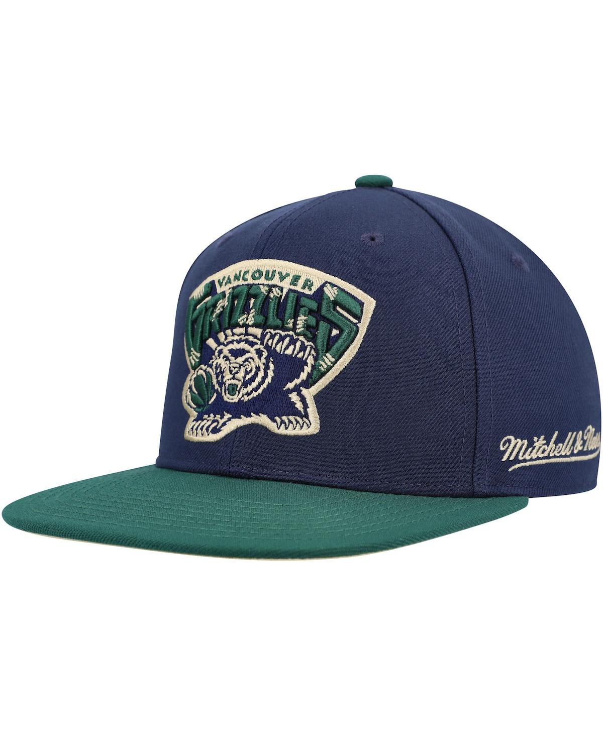 Men's Mitchell & Ness Green Vancouver Grizzlies Hardwood Classics Grassland Fitted Hat - Green
