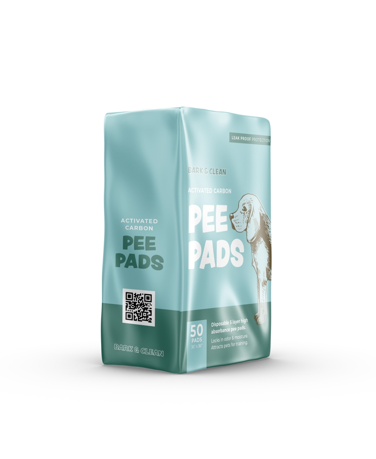 Dog and Puppy Pee Pads, Leak-Proof Design, Quick-Dry, Heavy Duty Absorbency, 36" x 36" Xxl, 50 Count - Charcoal
