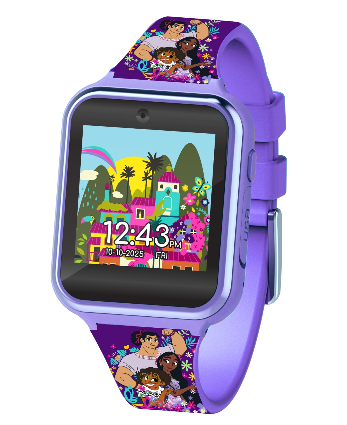 Disney Children's Encanto Purple Silicone Smart Watch 38mm