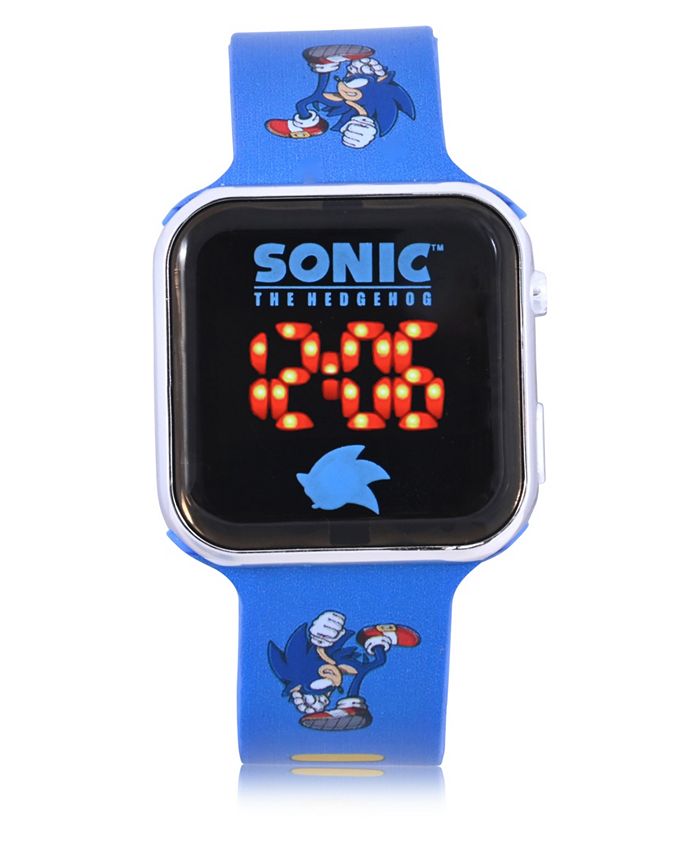 Children's Sonic the Hedgehog Light Emitting Diode Blue Silicone Strap  Watch 32mm