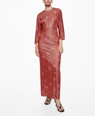 Mango embossed flower store gown