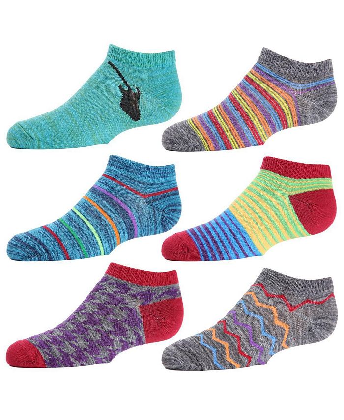 MeMoi 6 Pairs Boy's MixedUp Madness Low Cut Socks Macy's