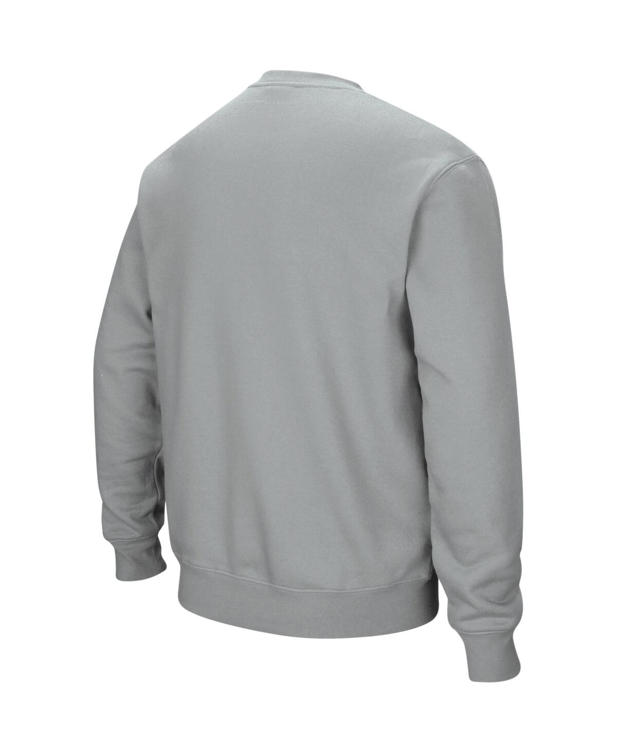 Shop Colosseum Men's  Gray Georgetown Hoyas Arch And Logo Crew Neck Sweatshirt
