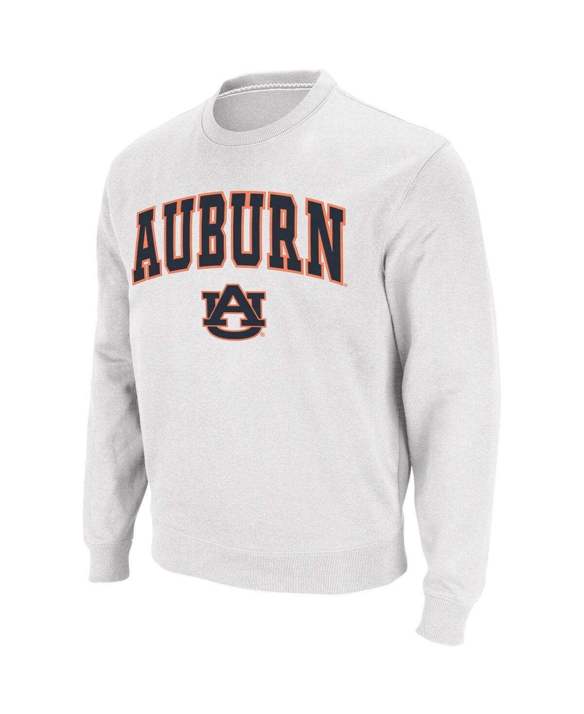 Colosseum Men's Auburn Tigers Arch And Logo Crew Neck Sweatshirt In Charcoal
