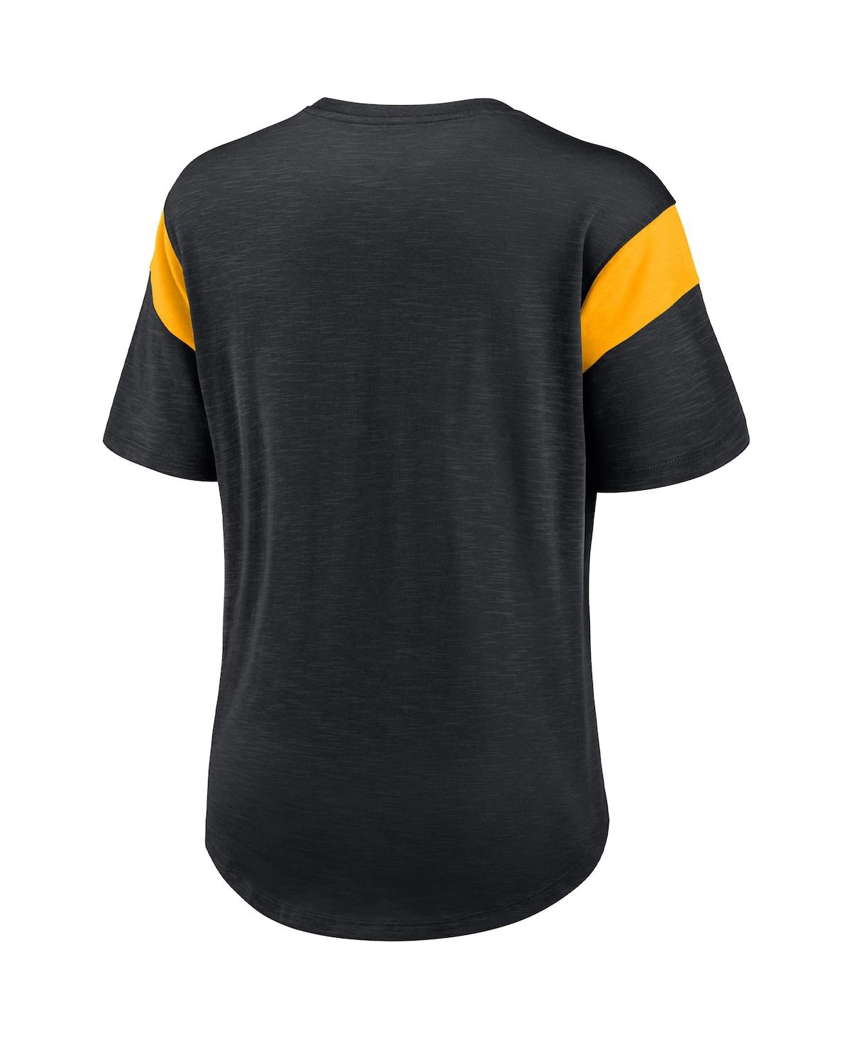 Nike Heather Black Pittsburgh Steelers Primary Logo Fashion Top In Heather Black