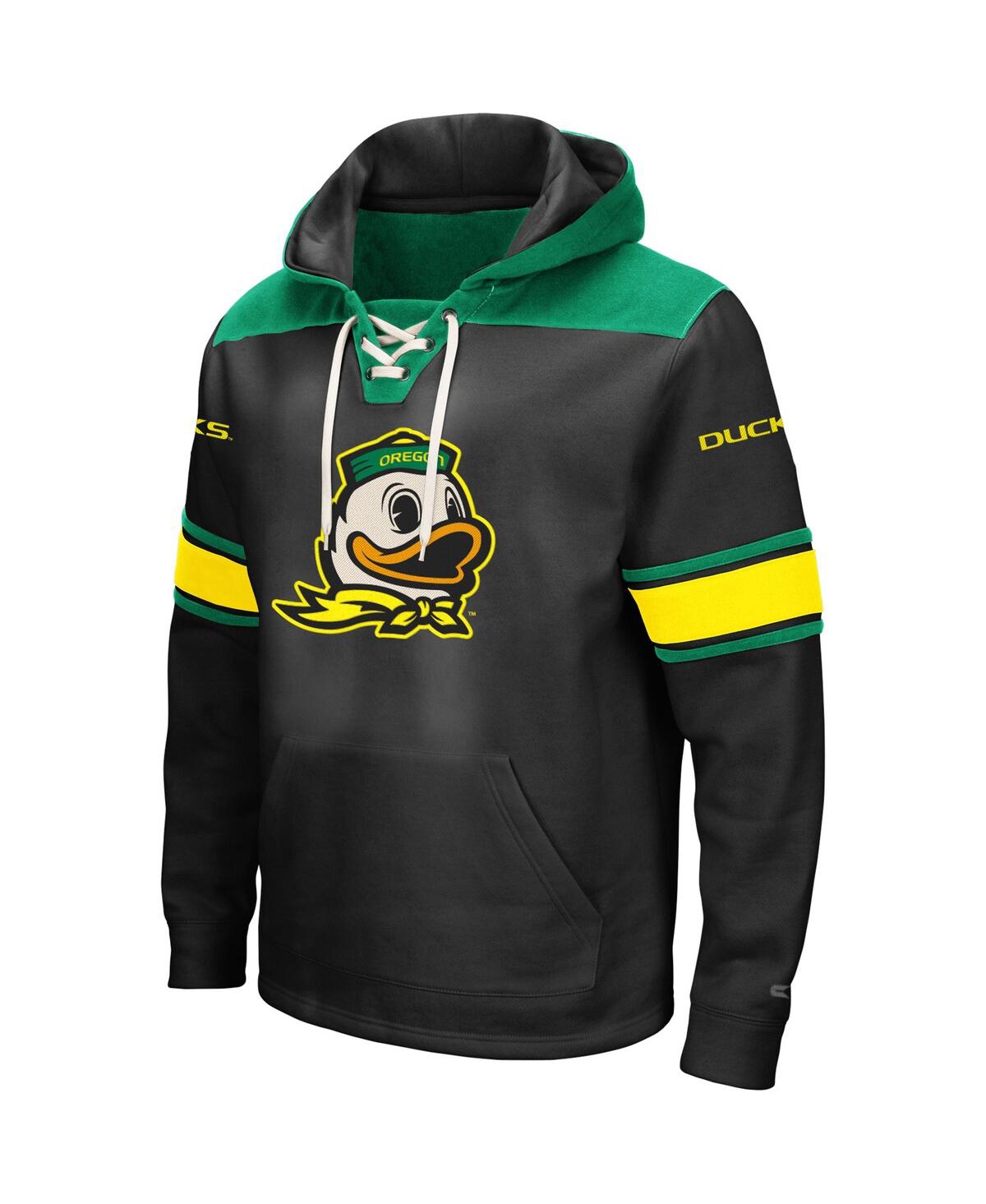 Colosseum Men's  Black Oregon Ducks 2.0 Lace-up Logo Pullover Hoodie In Black