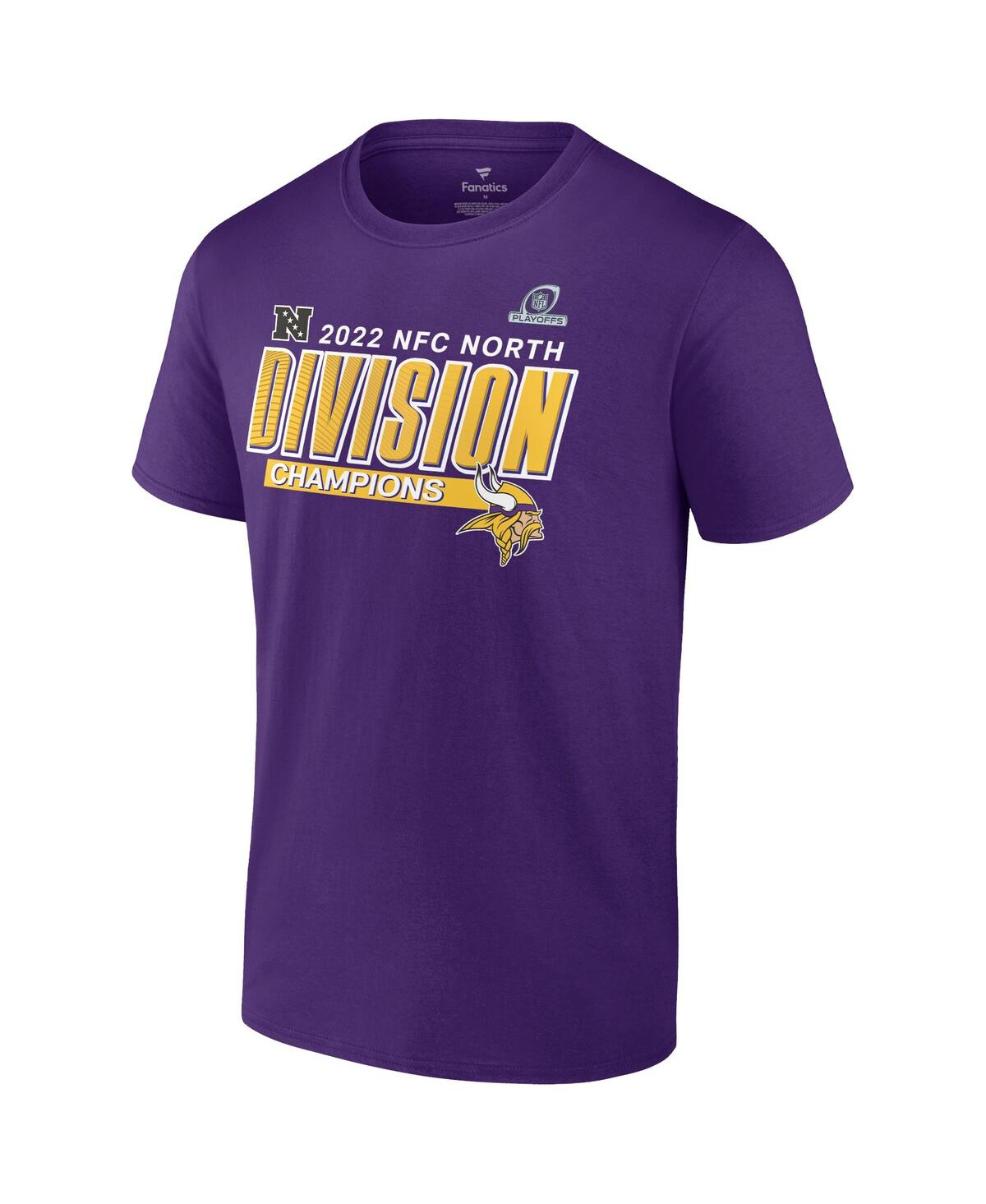 Men's FanaticsMinnesota Vikings 2022 Nfc North Division Champions Divide and Conquer T-shirt - Purple