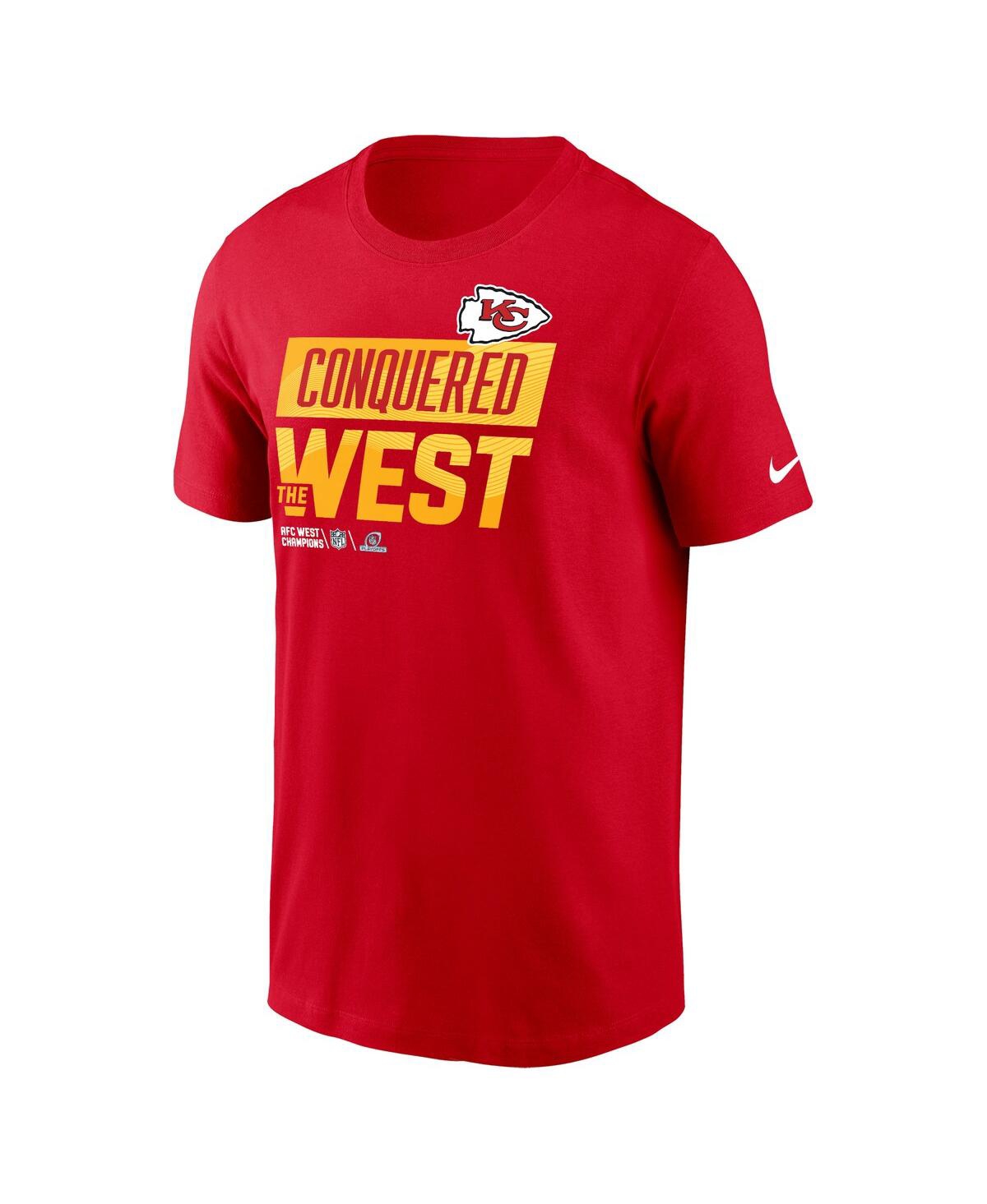 Shop Nike Men's  Red Kansas City Chiefs 2022 Afc West Division Champions Locker Room Trophy Collection T-s