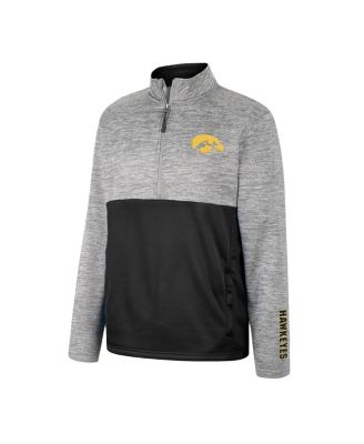 Men's Gray Iowa Hawkeyes John Half-Zip Jacket