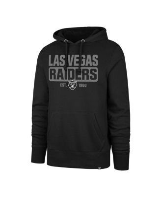 Men's '47 Brand Black Las Vegas Raiders Box Out Headline Pullover ...
