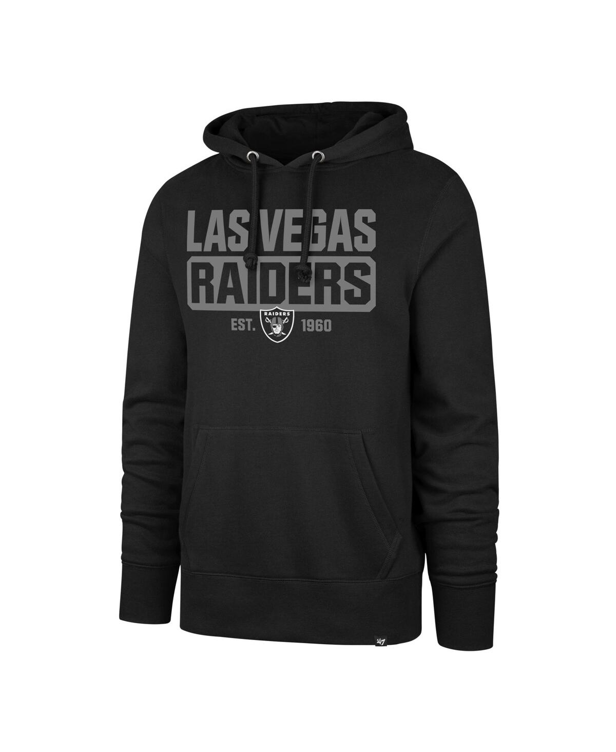 47 Brand Men's ' Black Las Vegas Raiders Box Out Headline Pullover Hoodie