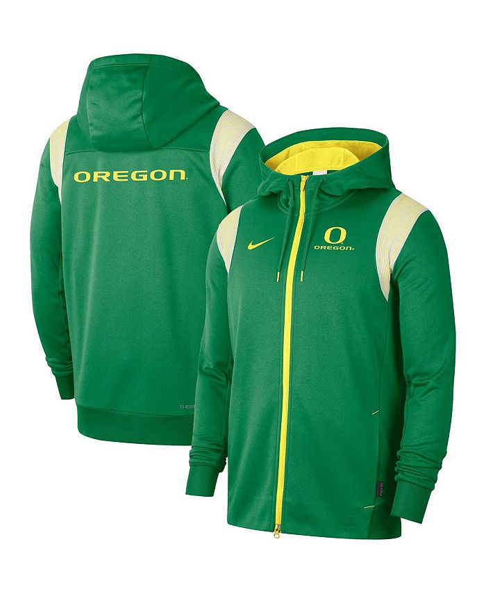 Nike Men's Green Oregon Ducks Sideline Lockup Performance FullZip