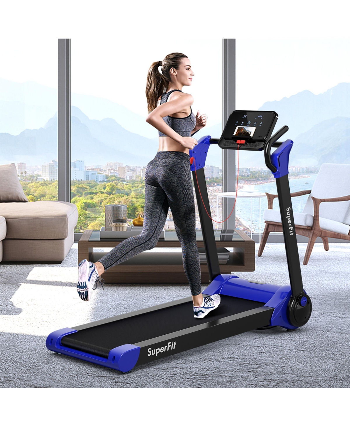 2.25HP Electric Treadmill Running Machine App Control for Home Office