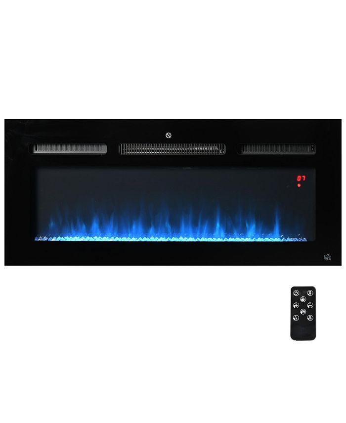 40" 1500W Recessed and Wall Mounted Electric Fireplace Inserts