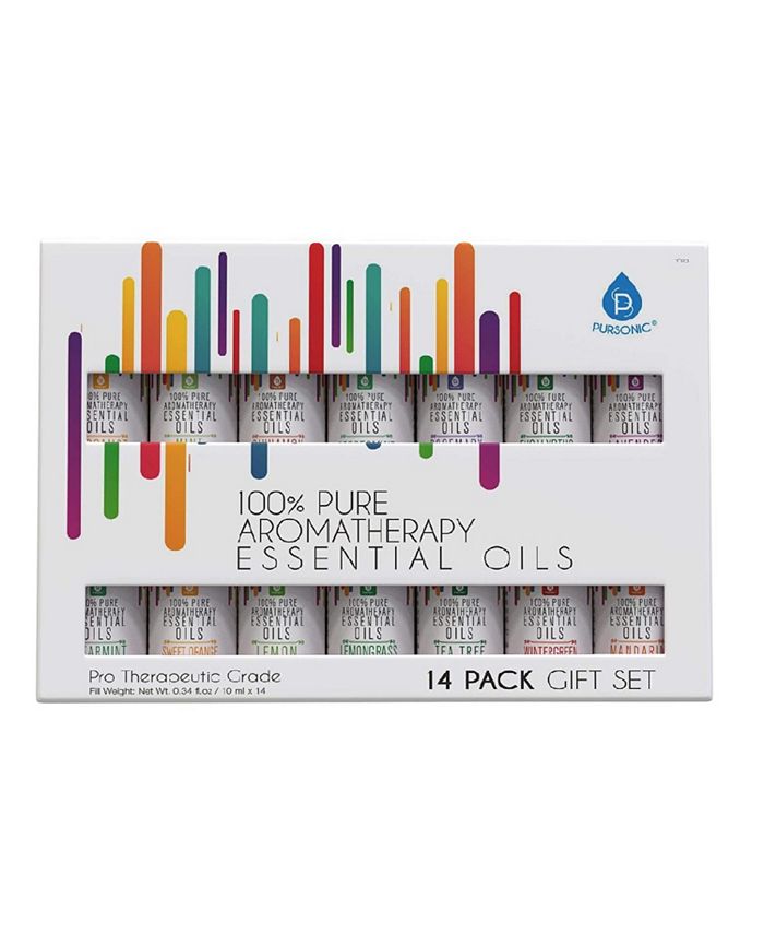 PURSONIC 14 Pack of 100 Pure Essential Aromatherapy Oils Macy's
