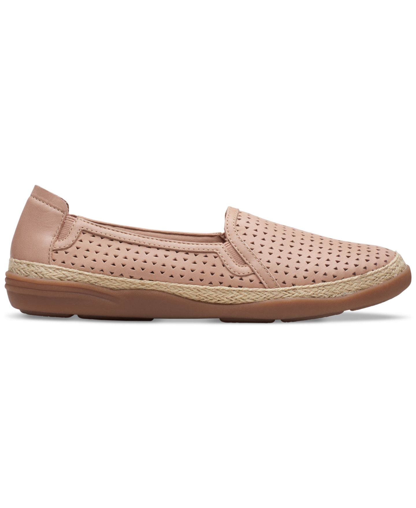Женские кожаные балетки-эспадрильи Clarks без застёжки, цвет: Кожаный — фото 2