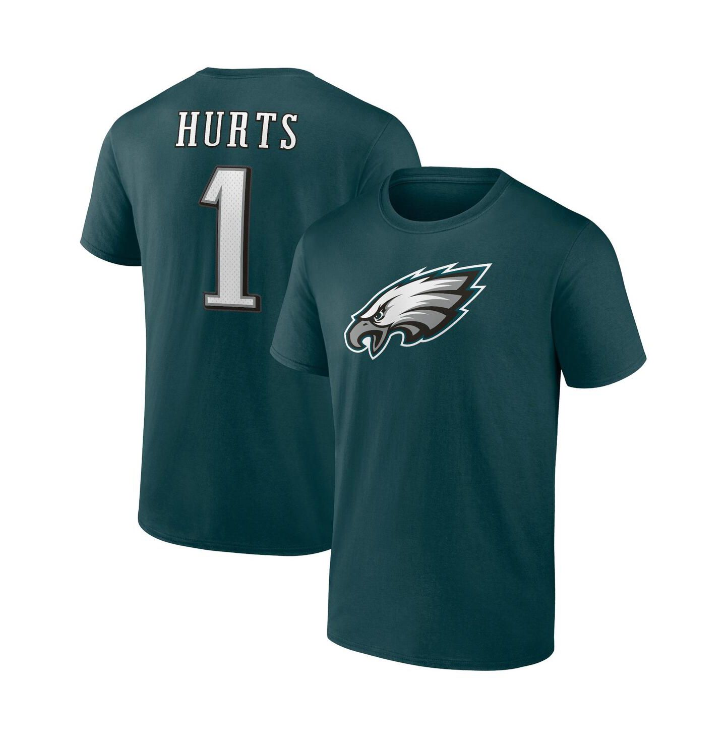 Мужская футболка Fanatics Jalen Hurts Midnight Green Philadelphia Eagles Player Icon — фото 1