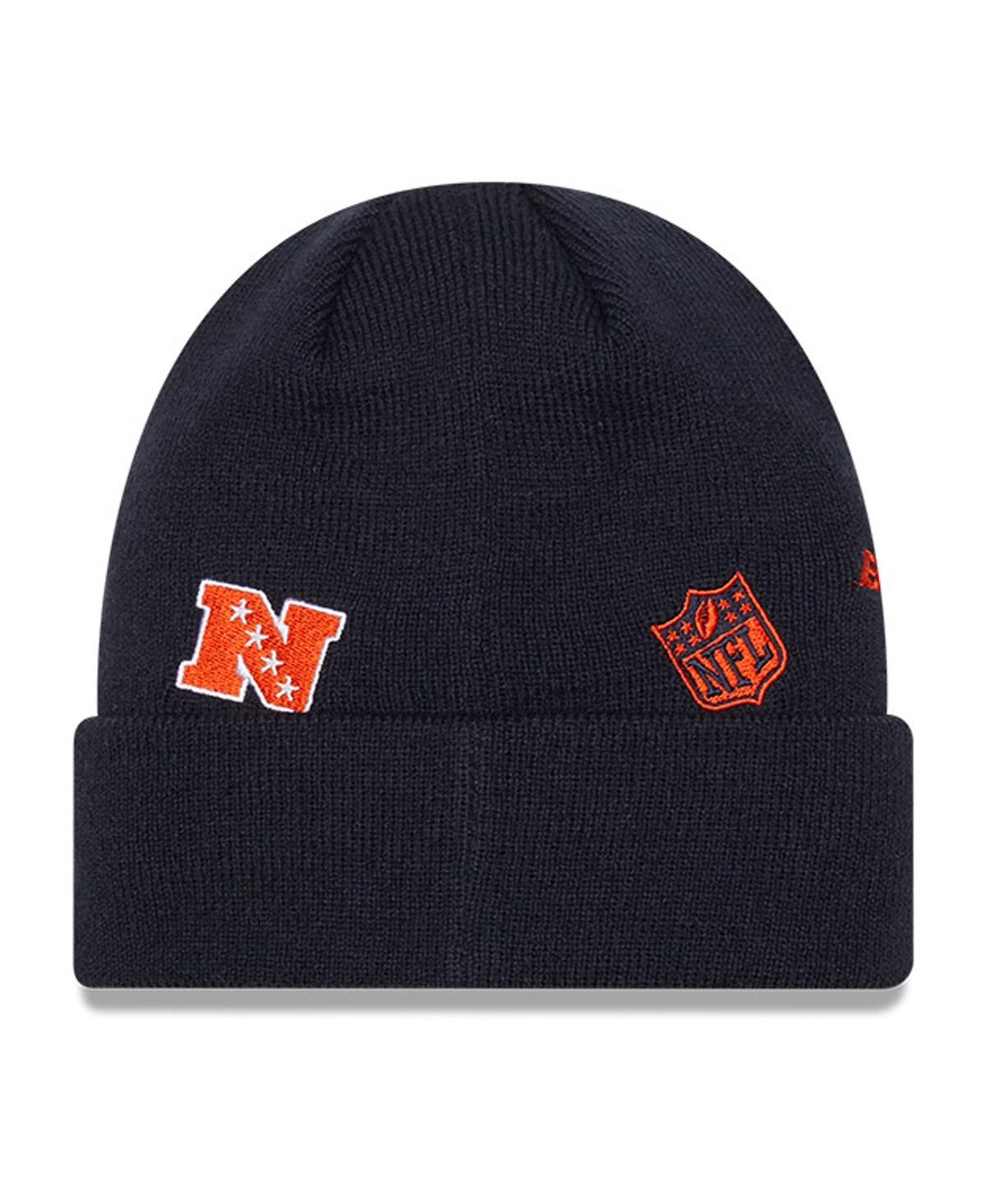Shop New Era Big Boys And Girls  Navy Chicago Bears Identity Cuffed Knit Hat