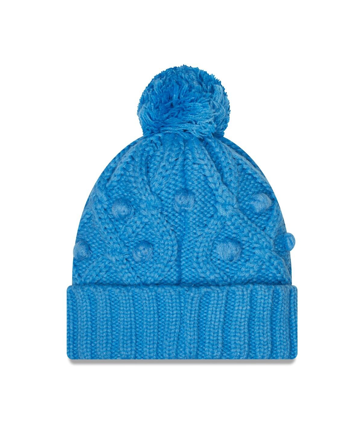 New Era Powder Blue Los Angeles Chargers Toasty Cuffed Knit Hat With Pom In Powder Blue
