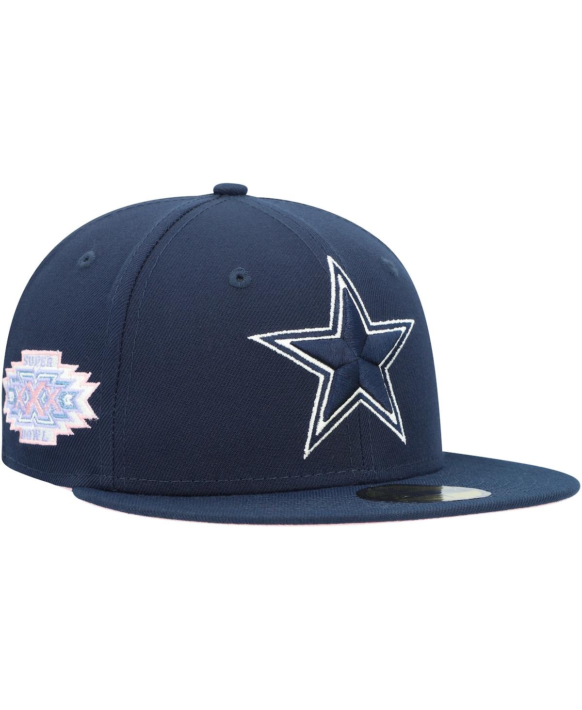 Men's New EraDallas Cowboys Super Bowl Xxx Pop Sweat 59FIFTY Fitted Hat - Navy