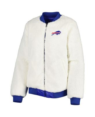 Women's Oatmeal, Royal Buffalo Bills Switchback Reversible Full-Zip Jacket
