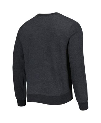 Men's Heathered Black Las Vegas Raiders Bypass Tribeca Pullover Sweatshirt