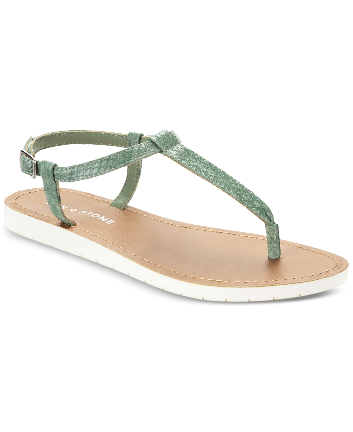 Sun + Stone Kristi Tstrap Flat Sandals, Created For Macy's Women's