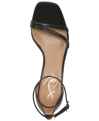 Peonie Strappy Kitten-Heel Sandals