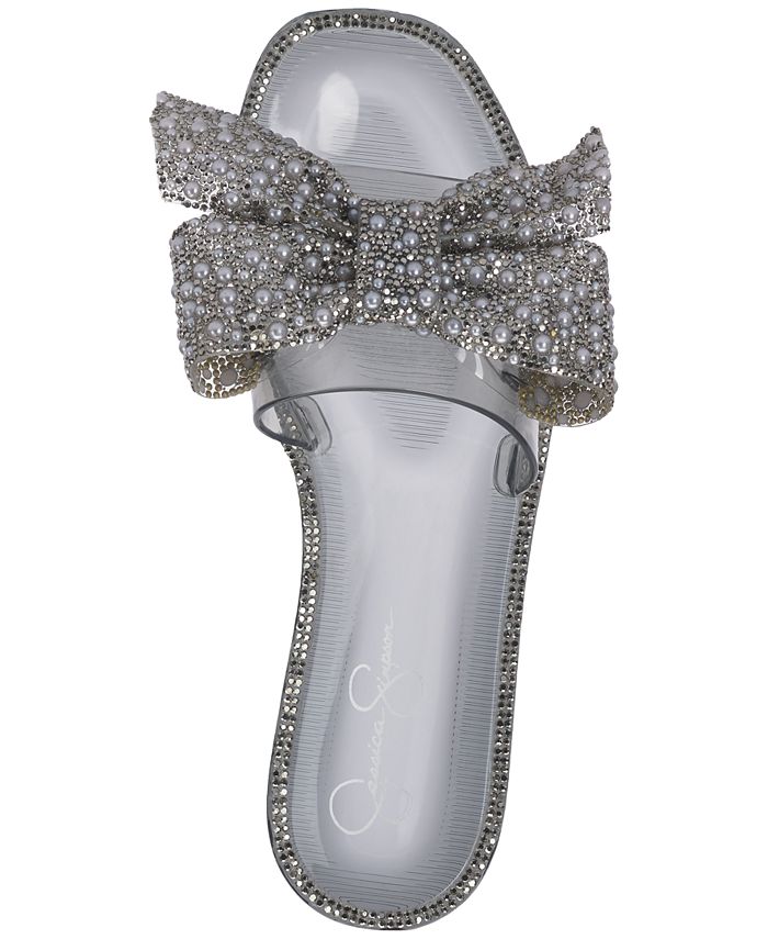 Jessica Simpson Women's Kilenya Embellished Slide Sandals - Macy's