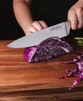 Damashiro Mizu Knife Block Oak Set, 7 Piece