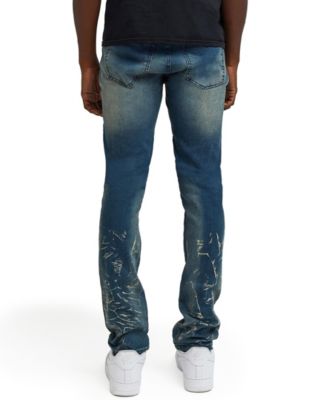 Men's Big and Tall Mulberry Moto Skinny Denim Jeans