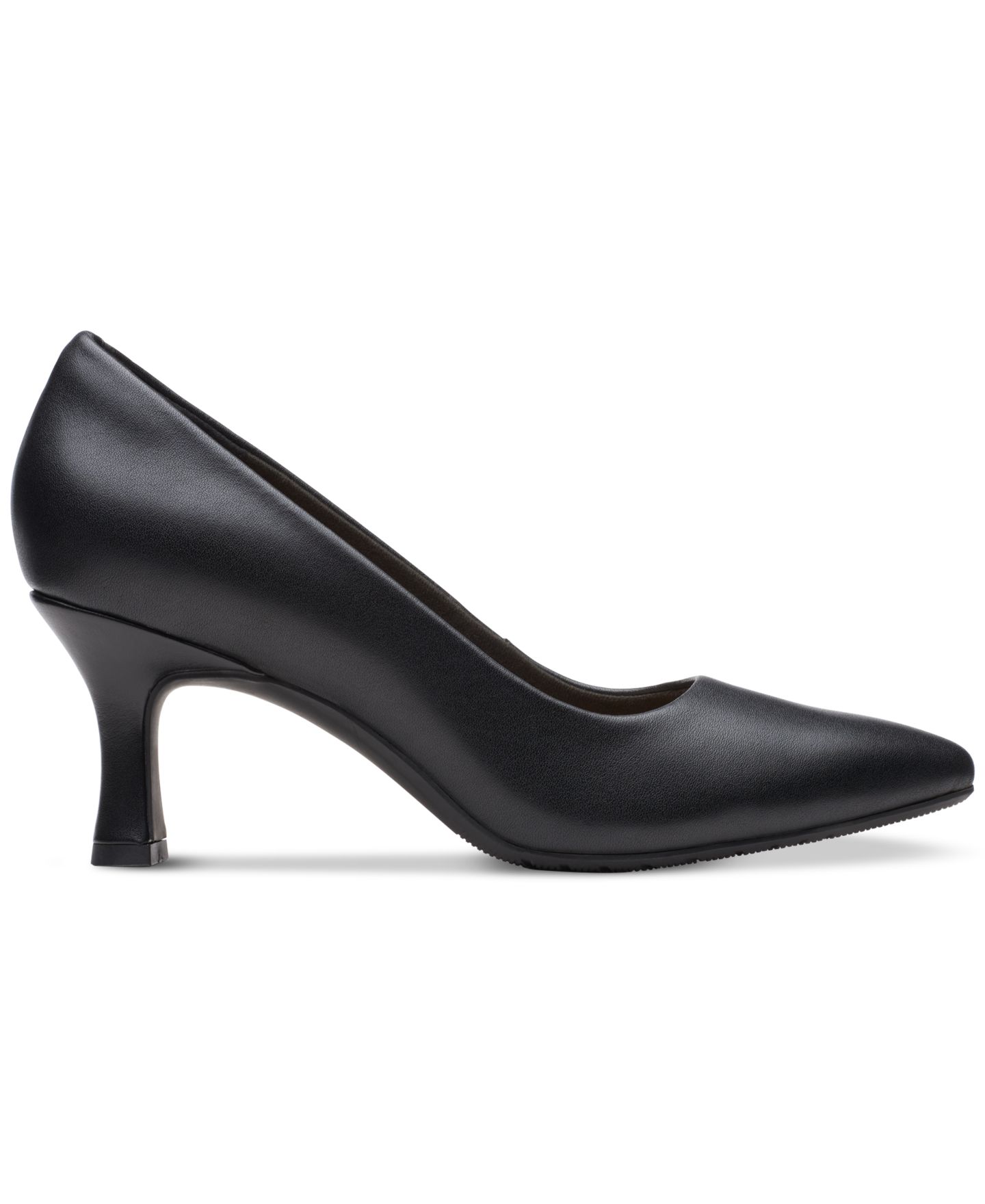 Женские туфли Clarks Kataleyna Gem Pointed-Toe Comfort Pumps, цвет: Чёрный кожаный — фото 2