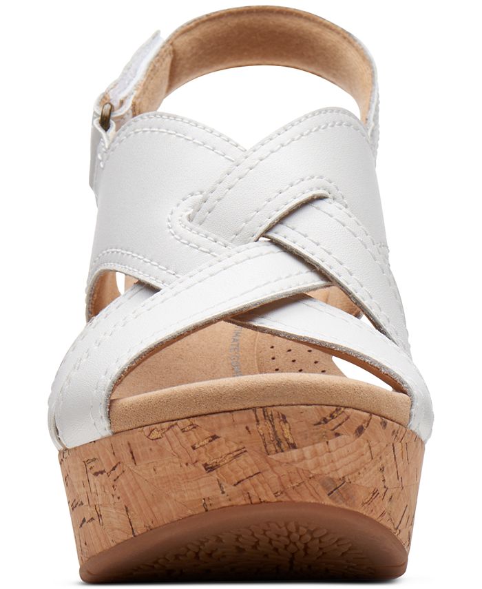 Clarks Women's Rose Erin WovenStrap Wedge Sandals Macy's
