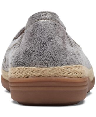 Slip-On Espadrille Leather Flats