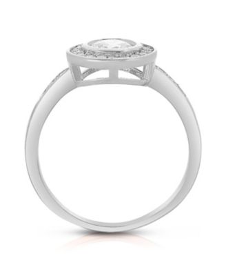 Sterling Silver Clear Bezel-set Cubic Zirconia Ring