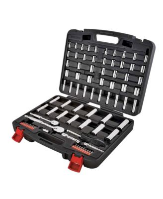 80 Piece Tool Set with Sockets, Ratchets, and Accessories in Case