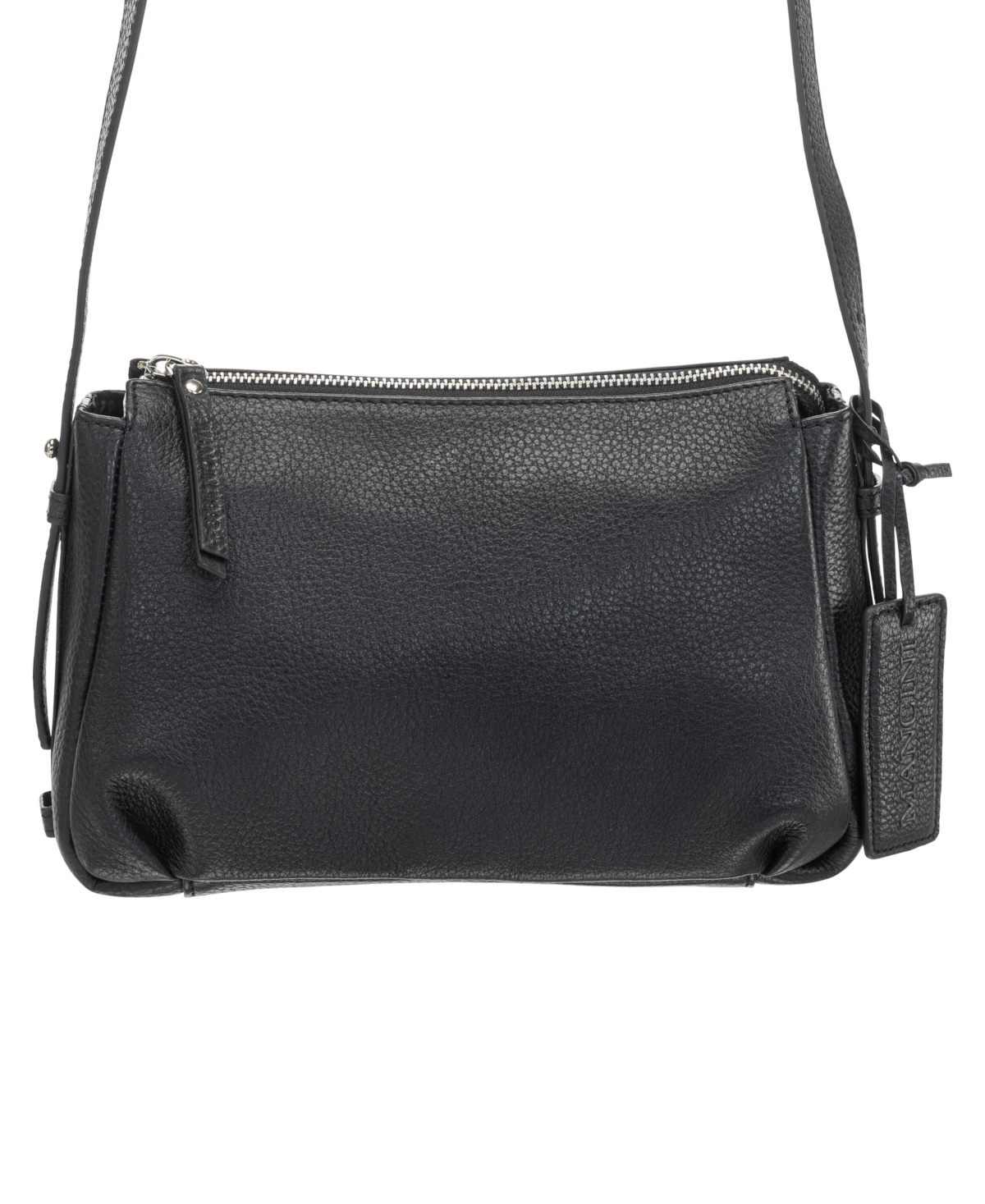 Shop Mancini Women's Pebbled Charlize Crossbody Handbag In Black