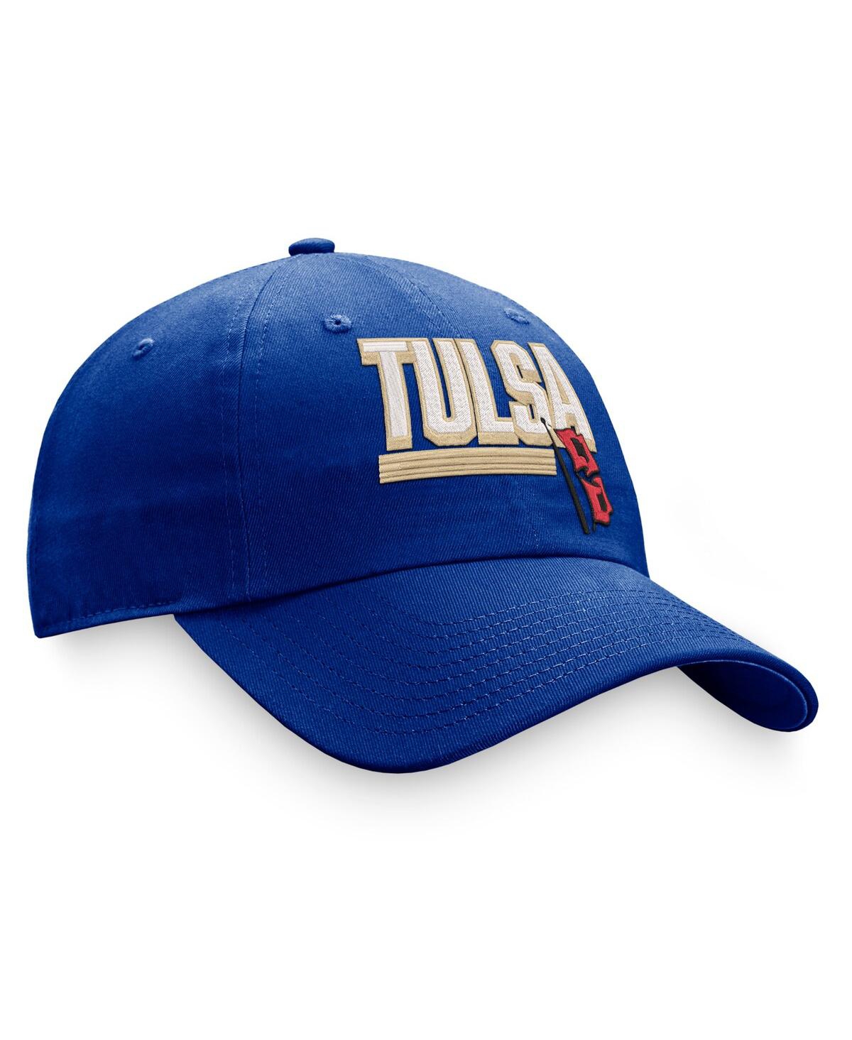 Top Of The World Royal Tulsa Golden Hurricane Slice Adjustable Hat In Royal