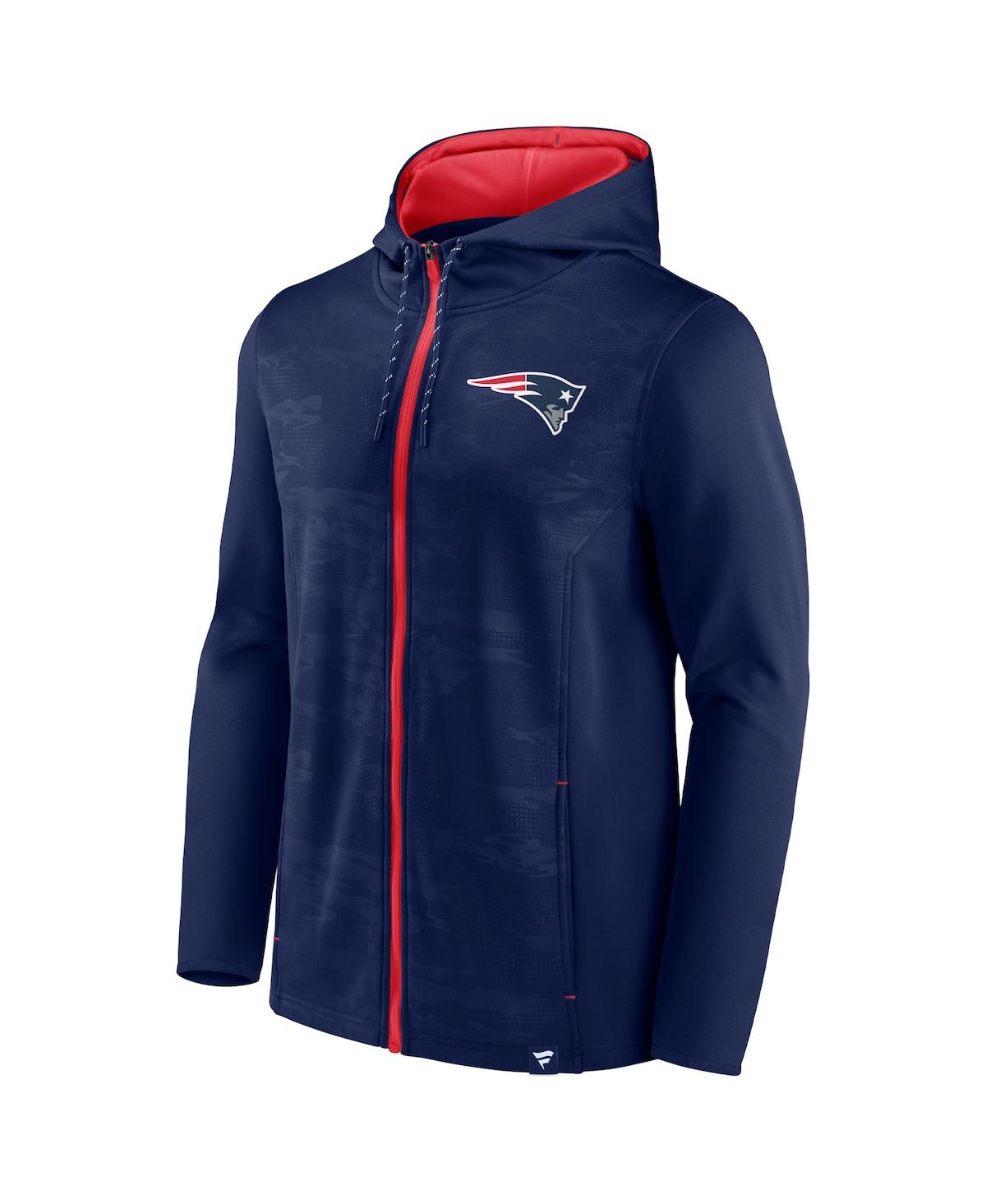 Men's Fanatics Red New England Patriots Ball Carrier Full-Zip Hoodie - Red